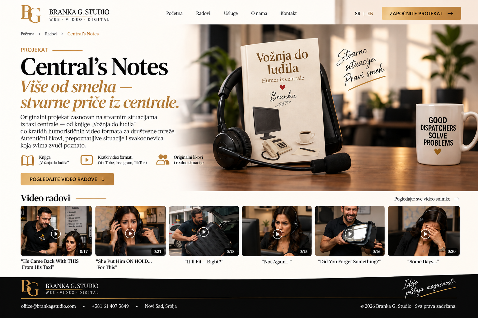 Central’s Notes — projekat Branka G. Studio